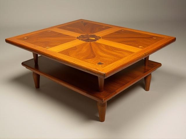 After restoration: Lane Acclaim coffee table with restored signature dovetail accents