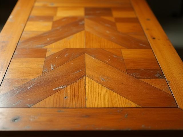 Before restoration: Lane Acclaim coffee table with surface scratches and wear