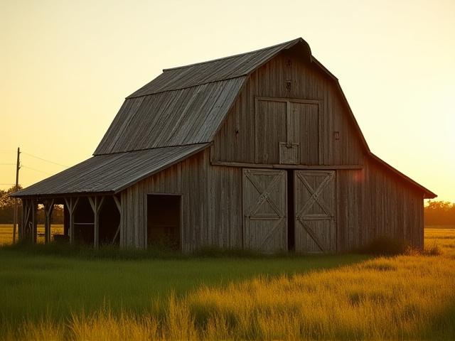 Weathered wood from a 1920s Florida barn before restoration