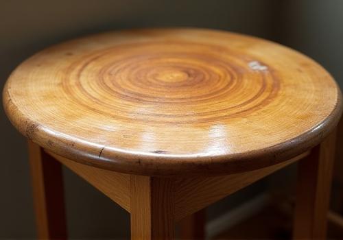 Before: A water-stained old side table.